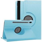 Samsung Galaxy Tab S7 Plus T970 T975 T977 ile uyumlu Kılıf 360 Dönebilen Standlı Case Mavi
