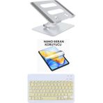 Samsung Galaxy Tab S8 11'' SM-X700 Uyumlu Stand Ekran Koruyucu Klavye Mouse Set - Sarı