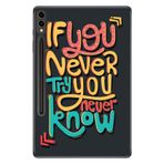 Samsung Galaxy Tab S9+ Plus SM-X810 12.4" ile Uyumlu Desenli Silikon Tablet Kılıfı, UV Baskılı, Çok Renkli avonm-v-cvr454220