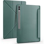Samsung Galaxy Tab S9 Ultra 14.5” Uyumlu Katlanabilir Standlı Kalem Bölmeli Tablet Kılıfı - Koyu Yeşil