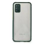 Samsung Galaxy Uyumlu A02s Kılıf Miami Şeffaf Silikon - Koyu Yeşil