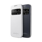 Samsung Galaxy Uyumlu S4 Mini S View Cover Kapakli Kilif 527068869 renk-siyah