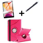 Samsung Galaxy Uyumlu Tab A9 Plus 11inç X210 X215 X216 Kılıf Dönen Tablet Kilifi Ekran Koruyucu+kalem pembe-koyu