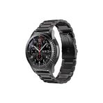 Samsung Galaxy Watch 3 45 Mm- Samsun Galaxy Watch 46 mm Uyumlu 22 mm Paslanmaz Çelik Kordon - Siyah