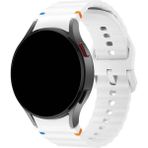 Samsung Galaxy Watch 4 5 6 7 Fe 40 40 44 Classic 42 43 46 47 mm Spor Silikon Kordon Kayış - Galaxy 4 5 6 7 Fe - Beyaz