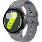 Samsung Galaxy Watch 4 5 6 7 Fe 40 40 44 Classic 42 43 46 47 mm Uyumlu Kavisli Silikon Kordon - Uzay Gri