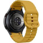 Samsung Galaxy Watch 4 5 6 7 Fe Classic Turuncu Mavi Dalga Desen Silikon Kordon 40/42/43/44/46/47MM - Hardal