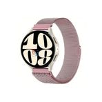 Samsung Galaxy Watch 4 5 6 7 Seri 40 44mm Classic 42 43 45 46 47mm ile Uyumlu Metal Hasır Kordon 20 mm Pembe
