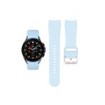 Samsung Galaxy Watch 4 5 Pro 6 7 Seri 40 44mm Classic 42 43 45 46 47mm Uyumlu Kavisli Silikon Kordon Açık Mavi