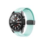 Samsung Galaxy Watch 4/5-5 pro /6 Seri 40 42 43 44 45 46 47 mm Uyumlu 20 mm Magnetic Silikon Kordon Turkuaz