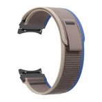 Samsung Galaxy Watch 6 40/44mm - Watch 6 Classic 43/47mm Uyumlu Kavisli Tasarım Trail Saat Kordonu Gri-Mavi