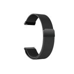 Samsung Galaxy Watch 6 Classic 40-43-44-47mm Metal Hasır Kordon 20 mm Güçlü Mıknatıs Siyah