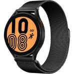 Samsung Galaxy Watch 7 / 6 / 5 / 4 / Fe / Active 2 / Watch 6 Classic / Watch 5 Pro / Gear S2 / S3 (20MM) Uyumlu Metal Mıknatıslı Kordon – Manyetik Hasır Çelik Şık Saat Kayışı ⌚✨ - Siyah