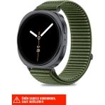 Samsung Galaxy Watch 8 40MM / 44MM / 46MM Classic Uyumlu Hasır Örgü Spor Cırtlı Naylon Pratik Kordon - Haki