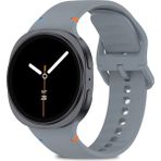 Samsung Galaxy Watch 8 40MM / 44MM / 46MM Classic Uyumlu Ip Işleme Detaylı Silikon Kordon - Koyu Gri