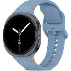 Samsung Galaxy Watch 8 40MM / 44MM / 46MM Classic Uyumlu Ip Işleme Detaylı Silikon Kordon - Mavi