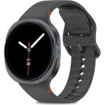 Samsung Galaxy Watch 8 40MM / 44MM / 46MM Classic Uyumlu Ip Işleme Detaylı Silikon Kordon - Siyah