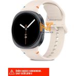 Samsung Galaxy Watch 8 40MM / 44MM / 46MM Classic Uyumlu Ip Işleme Detaylı Silikon Kordon - Starlight