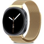 Samsung Galaxy Watch 8 40MM / 44MM / 46MM Classic Uyumlu Milanes Örgü Hasır Metal Kordon - Gold