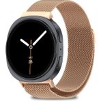 Samsung Galaxy Watch 8 40MM / 44MM / 46MM Classic Uyumlu Milanes Örgü Hasır Metal Kordon - Rose Gold