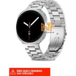 Samsung Galaxy Watch 8 40MM / 44MM / 46MM Classic Uyumlu Paslanmaz Çelik Baklalı Metal Kordon - Samsung Galaxy Watch 8 40mm / Watch 8 44mm - Gümüş