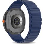 Samsung Galaxy Watch 8 40MM / 44MM / 46MM Classic Uyumlu Silikon Kordon Strap Kayış - Midnight Blue