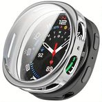 Samsung Galaxy Watch 8 44mm İle Uyumlu Silikon Kılıfı Tam Koruma Kasa (gümüş)