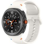 Samsung Galaxy Watch 8 Ultra Saat Kordonu Kayış Silikon Bileklik - Beyaz