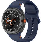 Samsung Galaxy Watch 8 Ultra Saat Kordonu Kayış Silikon Bileklik - Lacivert