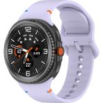 Samsung Galaxy Watch 8 Ultra Saat Kordonu Kayış Silikon Bileklik - Lila