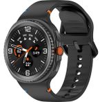 Samsung Galaxy Watch 8 Ultra Saat Kordonu Kayış Silikon Bileklik - Siyah