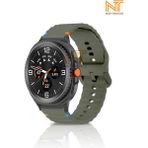Samsung Galaxy Watch Ultra Uyumlu Wave Silikon Kordon 22MM - Koyu Yeşil