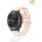Samsung Galaxy Watch Ultra Uyumlu Wave Silikon Kordon 22MM - Pudra