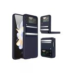 Samsung Galaxy Z Flip 4 Kılıf Belt Flip Kapak - Lacivert-(5796)