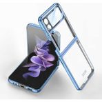 Samsung Galaxy Z Flip 4 Uyumlu Kıpta Full Koruma Lensli Kılıf Açık Mavi