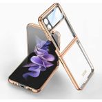 Samsung Galaxy Z Flip 4 Uyumlu Kıpta Full Koruma Lensli Kılıf Gold