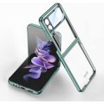 Samsung Galaxy Z Flip 4 Uyumlu Kıpta Full Koruma Lensli Kılıf Koyu Yeşil
