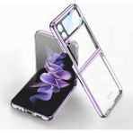 Samsung Galaxy Z Flip 4 Uyumlu Kıpta Full Koruma Lensli Kılıf Mor