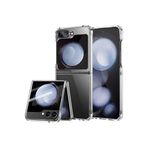 Samsung Galaxy Z Flip 5 Kılıf Köşe Korumalı Darbeye Dayanıklı Şeffaf Silikon Antişok Arka Kapak