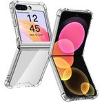 Samsung Galaxy Z Flip 6 Kılıf Köşe Korumalı Katlanabilir Darbeye Dayanıklı Antişok Şeffaf Silikon Kapak