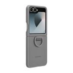 Samsung Galaxy Z Flip 6 Yüzüklü Silikon Kılıf- Gri