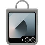 Samsung Galaxy Z Flip 6 Yüzüklü Silikon Telefon Kılıfı Gri