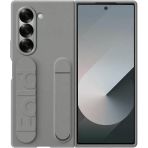 Samsung Galaxy Z Fold 6 Standlı Silikon Kılıf - Gri Ü- Teşhir Outlet Vitrin