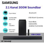 Samsung Hw-C450 2.1 Kanal 300 W Soundbar + Jbl Bluetooth Hoparlörhediye