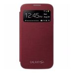 Samsung i9500 Galaxy S4 Orjinal S View Cover Kılıf - Kırmızı EF-CI950BREGWW
