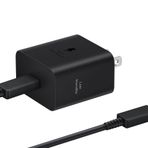 SAMSUNG Kablo Dahil 45W Duvar Şarj Cihazı Güç Adaptörü, Galaxy Telefonlar, Tabletler ve USB Tip C Cihazları için Süper Hızlı Şarj, Düşük Bekleme Güç Tüketimi, EP-T4511XBEGUS, Siyah