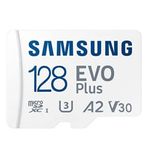 Samsung MB-MC128KA Evo Plus 128 GB SDXC U3 Sınıf 10 A2 130MB/s Adaptörlü Mikro SD Bellek Kartı