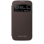 Samsung Orijinal EF-CI950BAEGWW Flip Cover Galaxy S4 İle Uyumlu Kahverengi Telefon Kılıfı