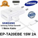 Samsung Orijinal Ep-Ta20ebe 15W 2A Hizli Sarj Cihazi + Type C Kablo