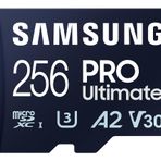 SAMSUNG PRO Ultimate microSD Hafıza Kartı + Adaptör, 256 GB microSDXC, 200 MB/sn'ye kadar, 4K UHD, UHS-I, Sınıf 10, U3, V30, A2, GoPRO Action Cam, DJI Drone, Oyun, Telefonlar, Tabletler, MB-MY256SA/AM